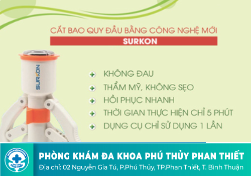 Ưu điểm khi cắt bao quy đầu bằng công nghệ Surkon Hàn Quốc