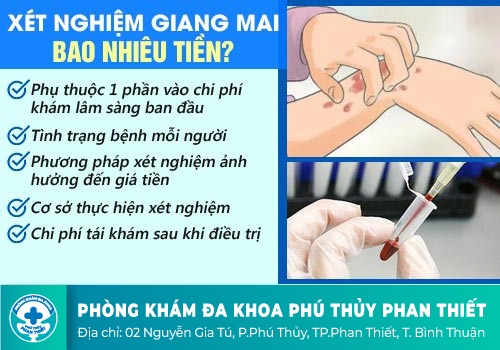 Chi phí xét nghiệm giang mai hết bao nhiêu tiền và địa chỉ thực hiện