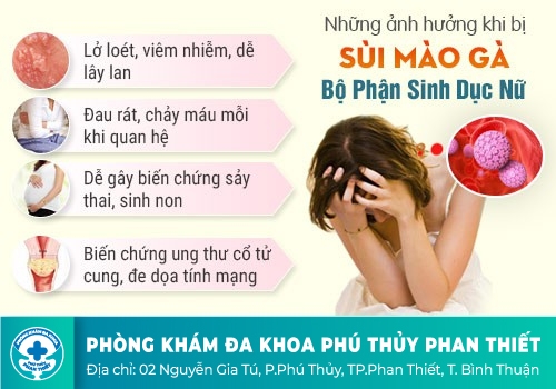 NHỮNG TÁC HẠI TỪ BỆNH SÙI MÀO GÀ GÂY RA