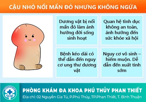 Dương vật nổi mẩn đỏ là biểu hiện của bệnh gì?
