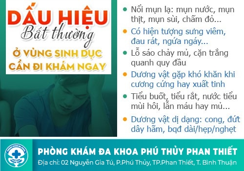khám bộ phận sinh dục, nam dương vật khi nào?
