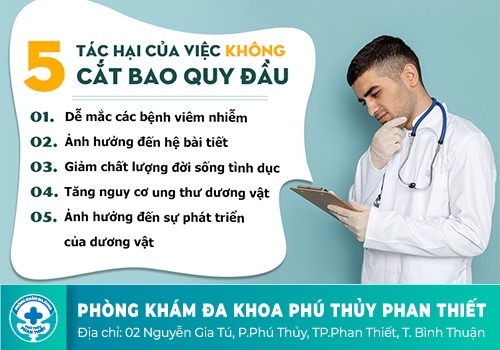 Nam giới chưa lột bao quy đầu có sao không?